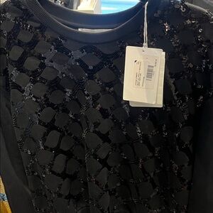 Valentino Woman’s Black Sequin sweatop size large new with tags (7)